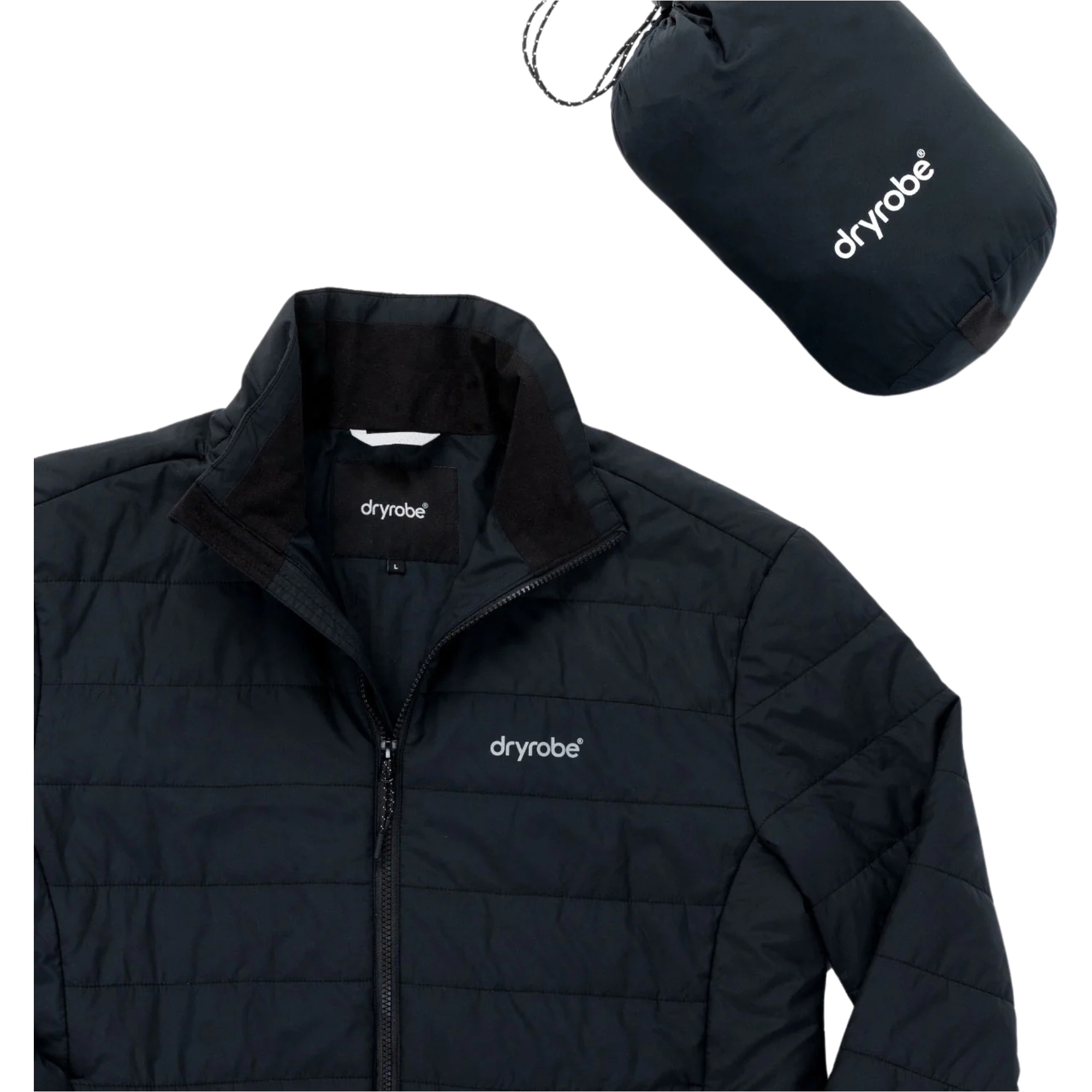 2026 Dryrobe Pakbar Mellemlagsjakke Til Kvinder W100-JCKT - Black